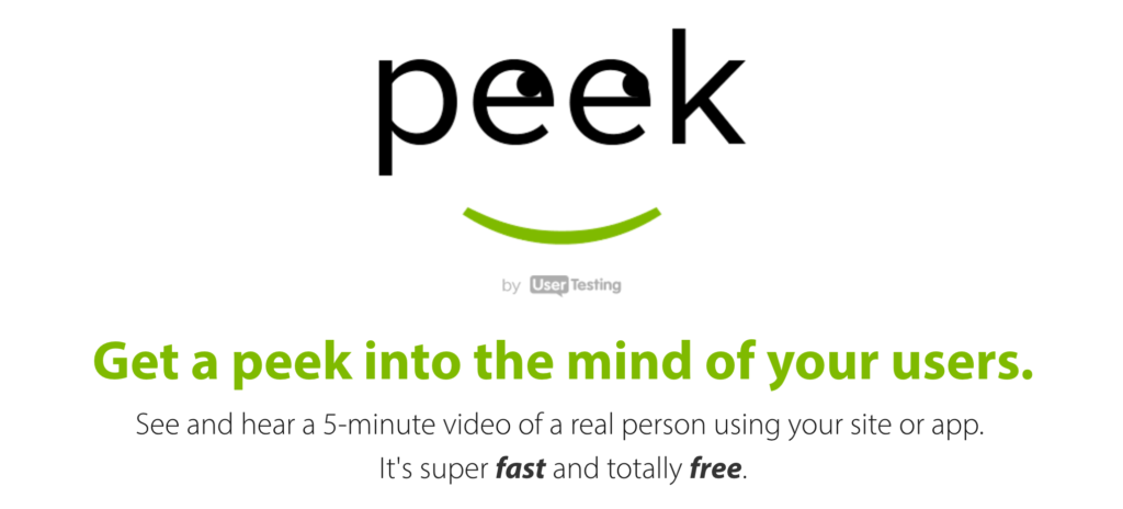 peek user testing